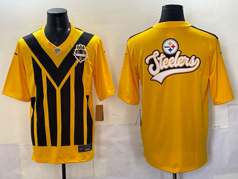 MenPittsburgh Steelers blank yellow Nike NFL  2025 Jersey 011